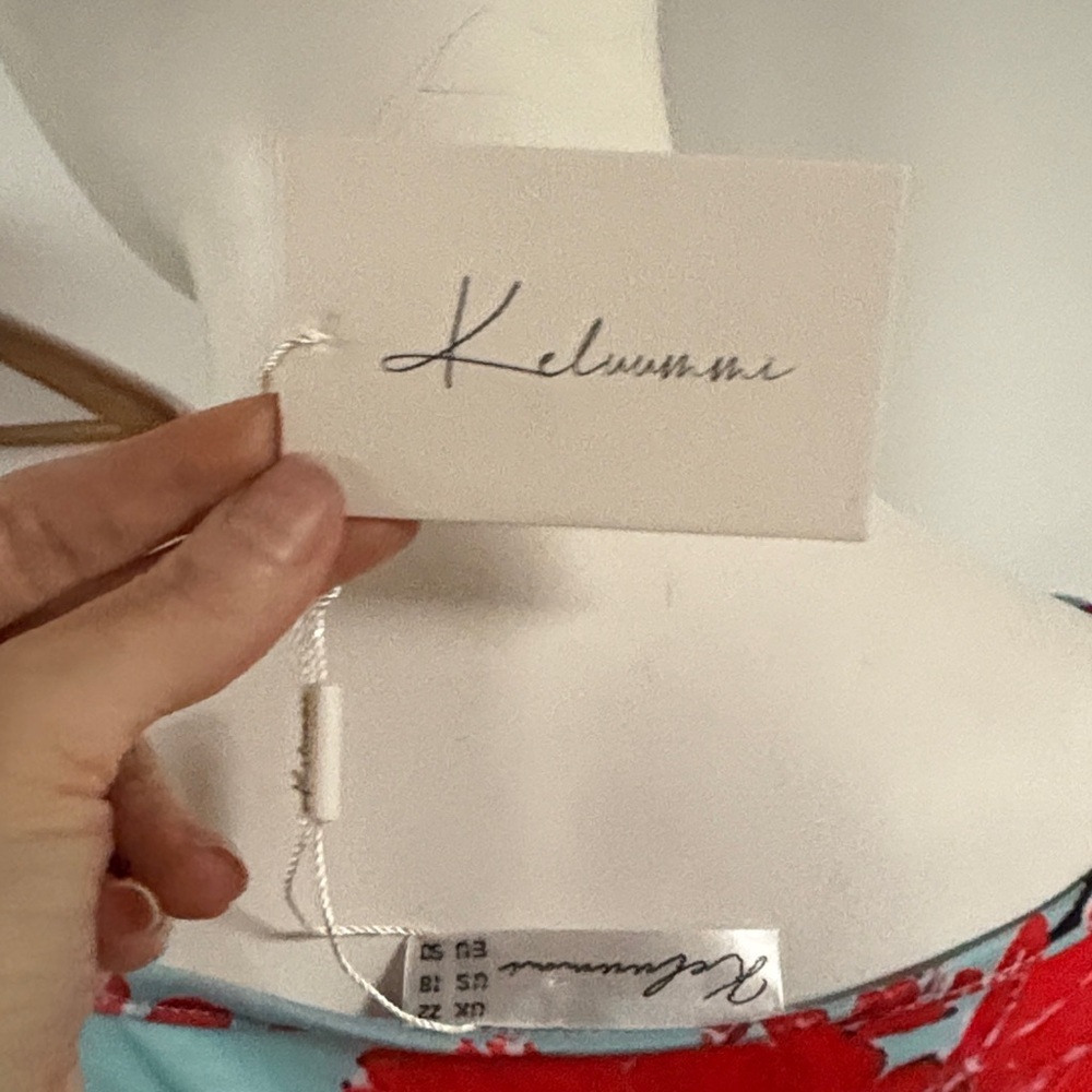 Keluumme Floral Wrap Dress in Red and Blue size 18 - Picture 4 of 6